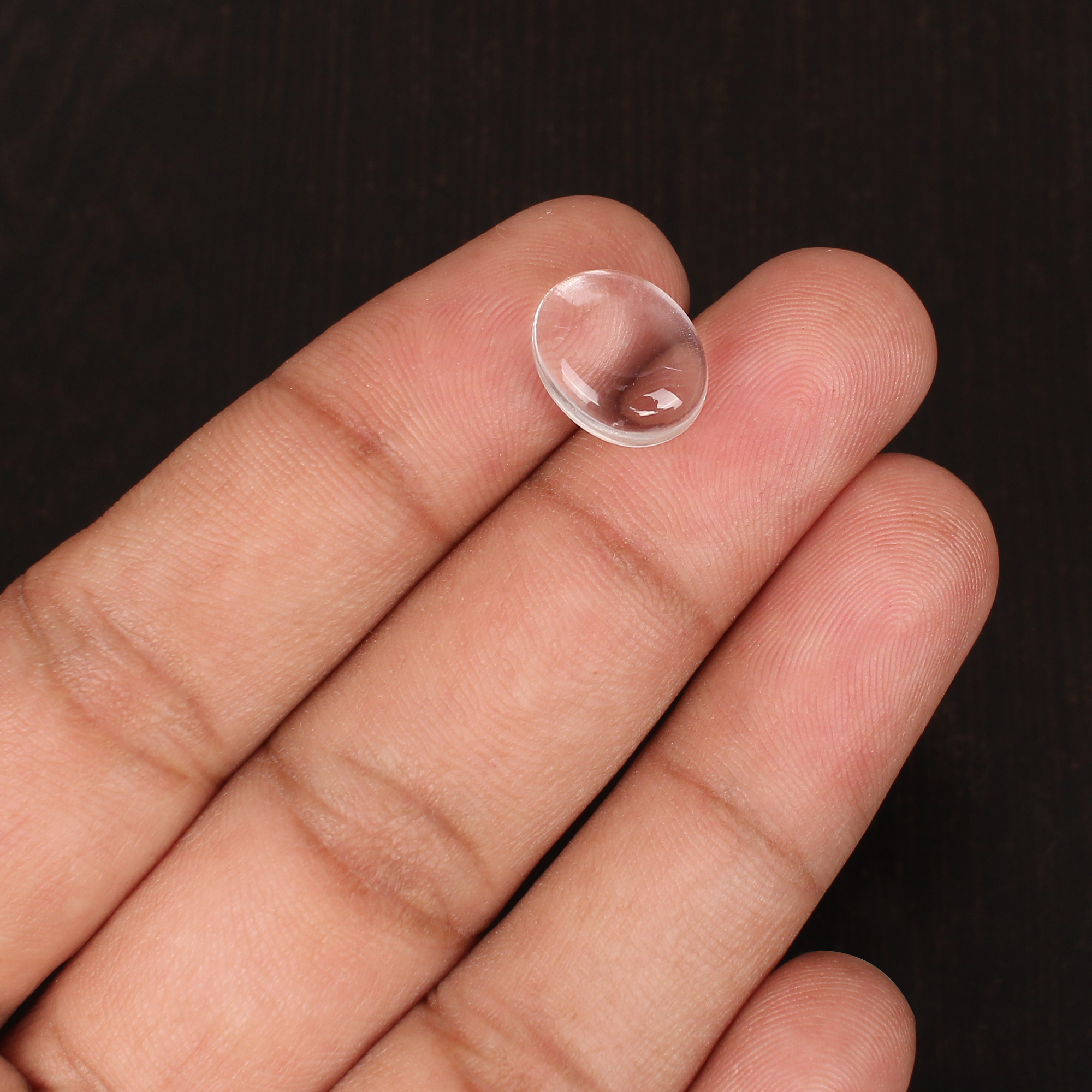 Natural Crystal Quartz Cabochon Cut Loose Gemstone 45 Carat 12x10 mm for Jewelry Making