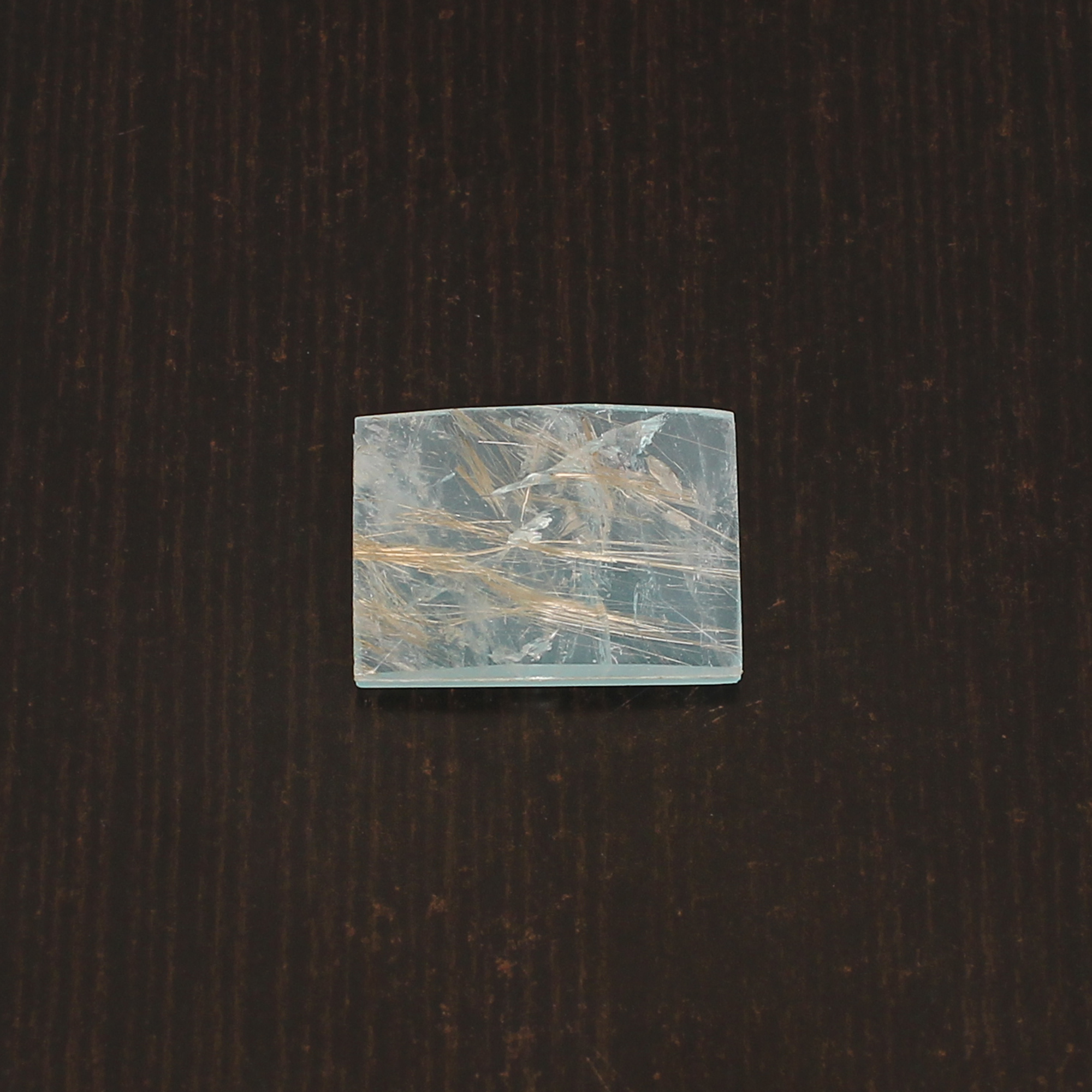 Natural Aquamarine Doublet Gemstone Rose Cut Rectangle 1501 Carat 20x15mm for Jewelry Making