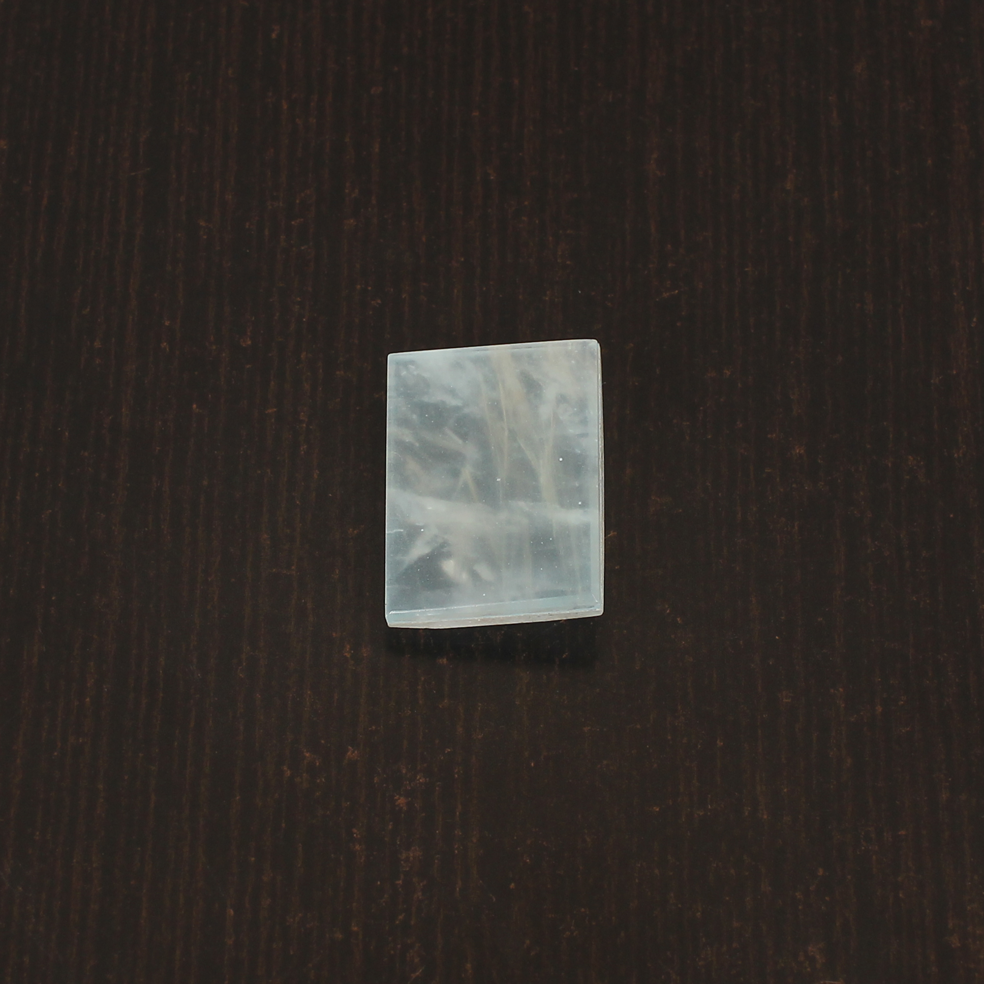 Natural Aquamarine Doublet Gemstone Rose Cut Rectangle 1501 Carat 20x15mm for Jewelry Making