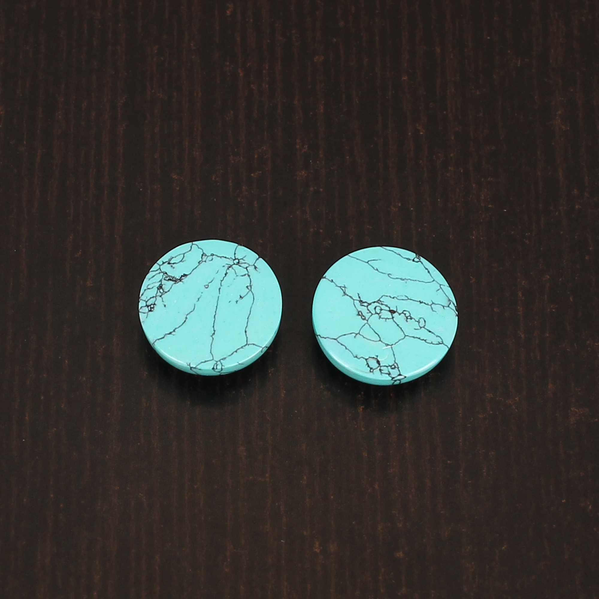 Synthetic Green Turquoise Cabochon Gemstone 35 Carat 12x12 mm for Jewelry Making