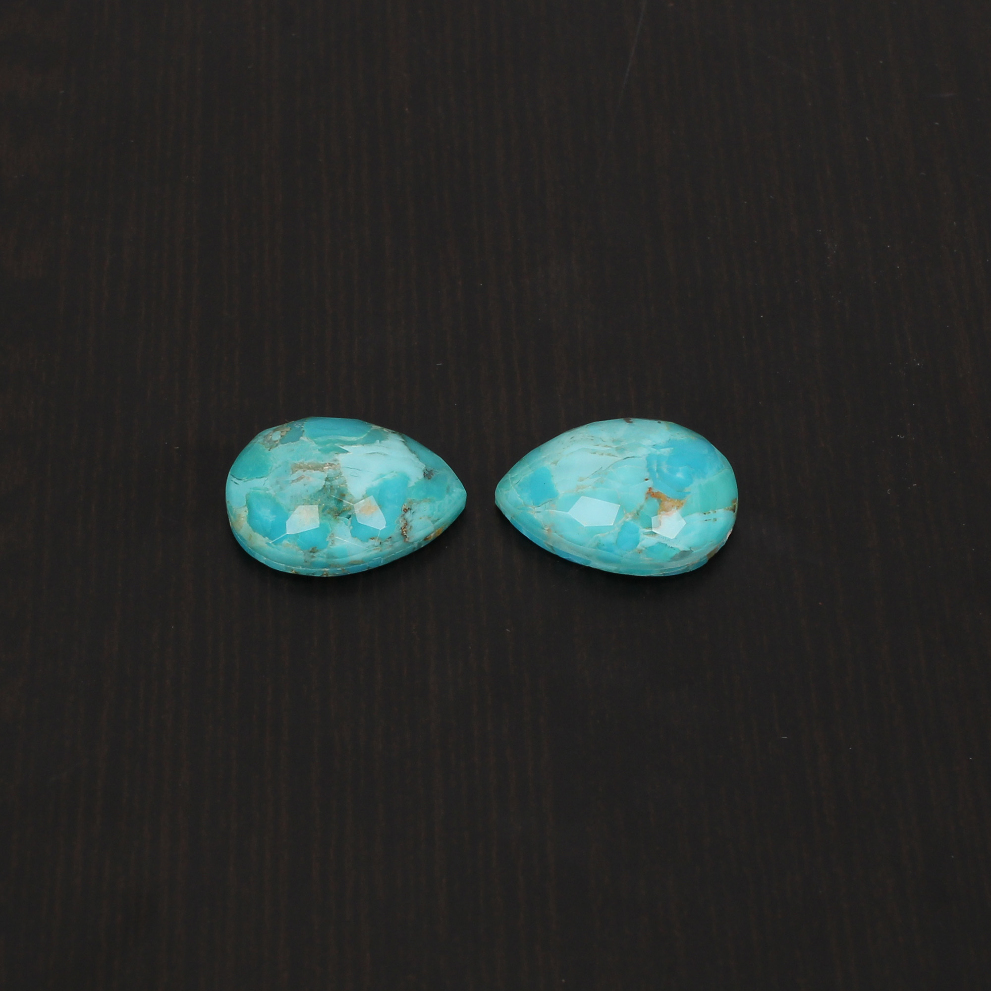 Natural Turquoise Doublet Checkerboard Cut Gemstone 18x13 mm 100 Carat for Jewelry Making