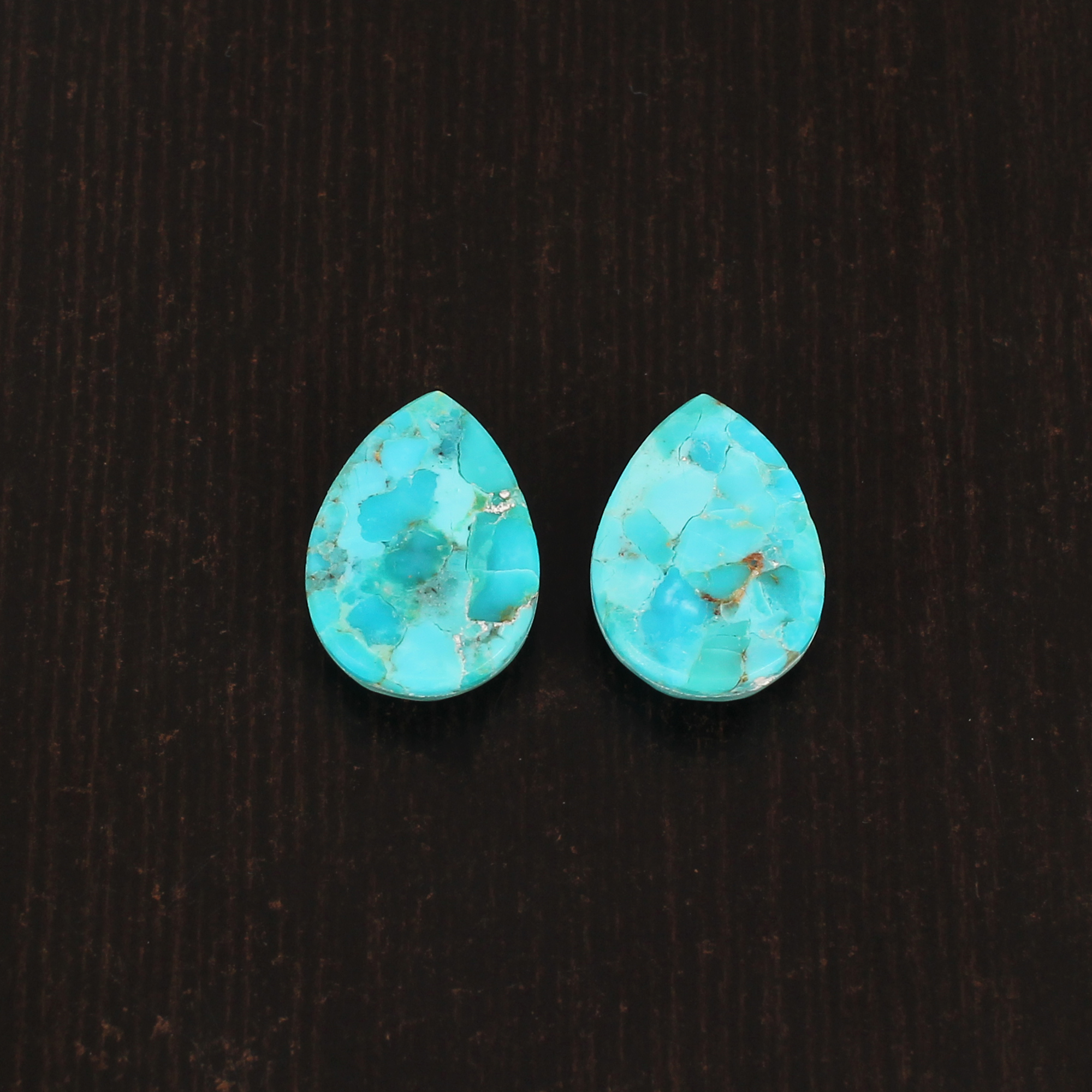 Natural Turquoise Doublet Checkerboard Cut Gemstone 18x13 mm 100 Carat for Jewelry Making