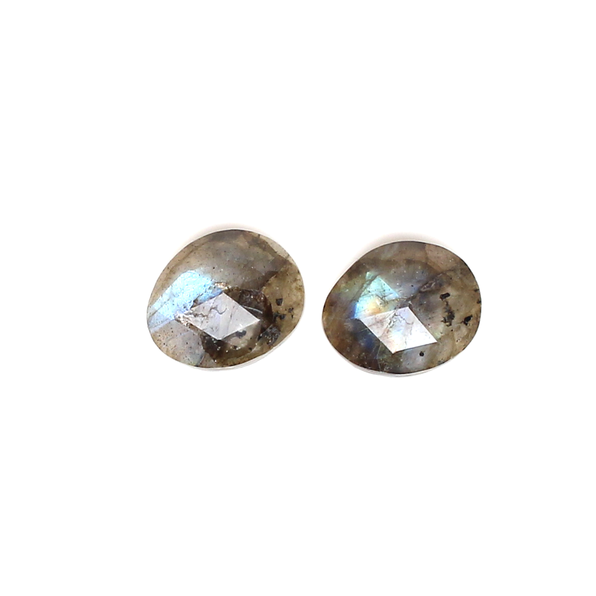 Natural Labradorite 12x10mm Oval Rose Cut 675Cts