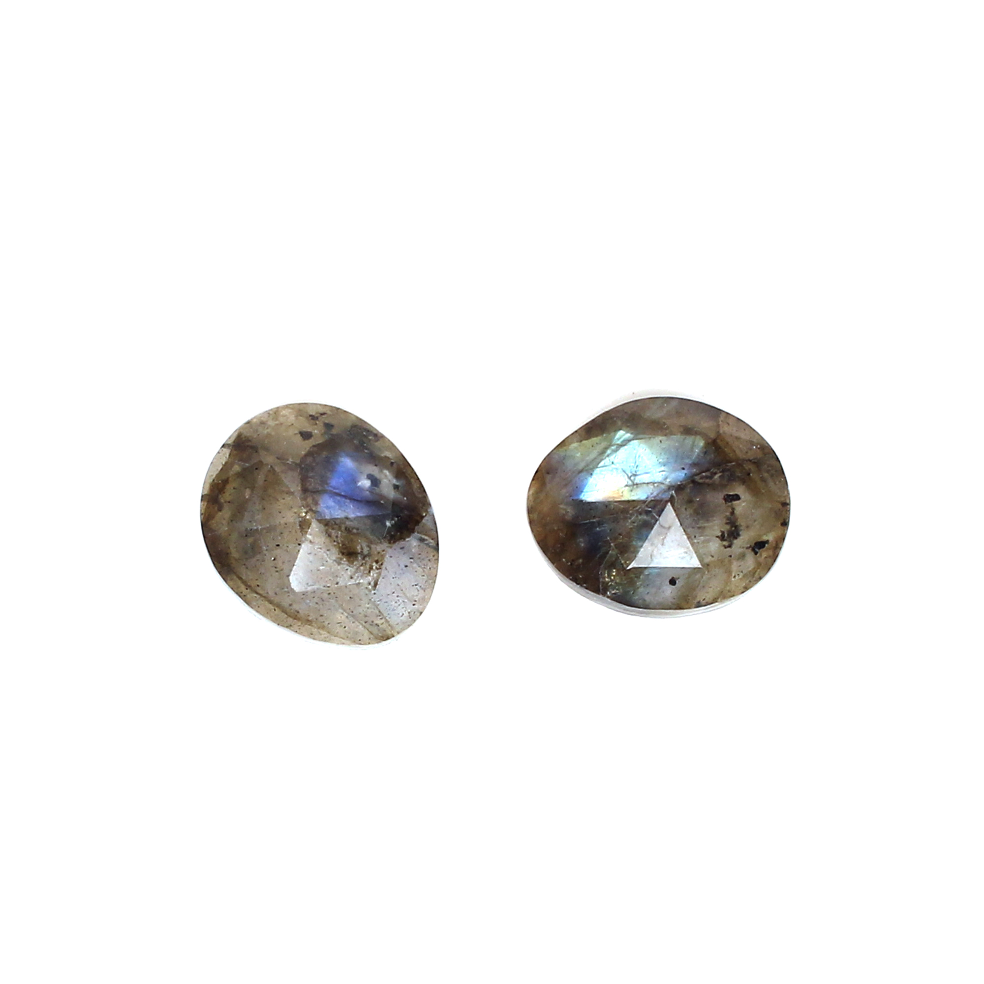 Natural Labradorite 12x10mm Oval Rose Cut 675Cts