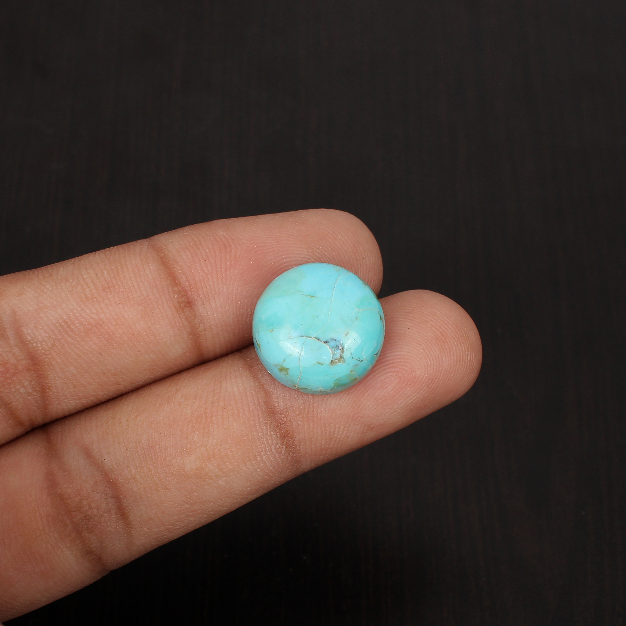 Natural Turquoise 15mm Round Cabochon 1100cts