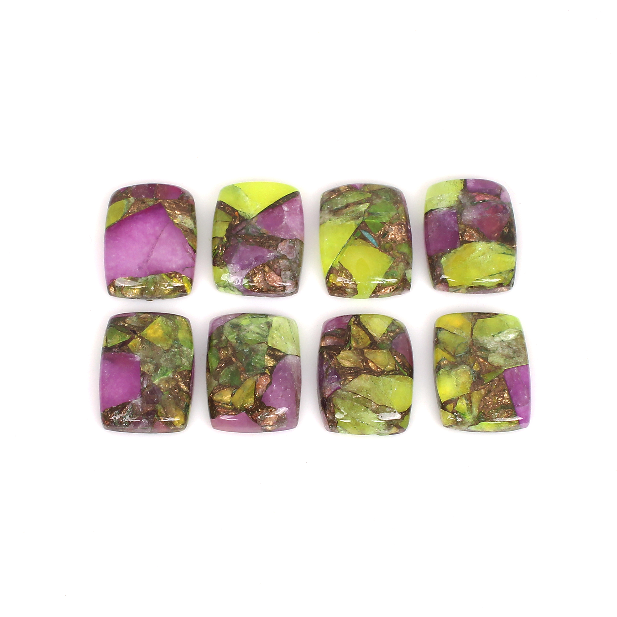 Mohave Copper Gaspeite 15x20mm Rectangle Cabochon 13100cts Loose Gemstone