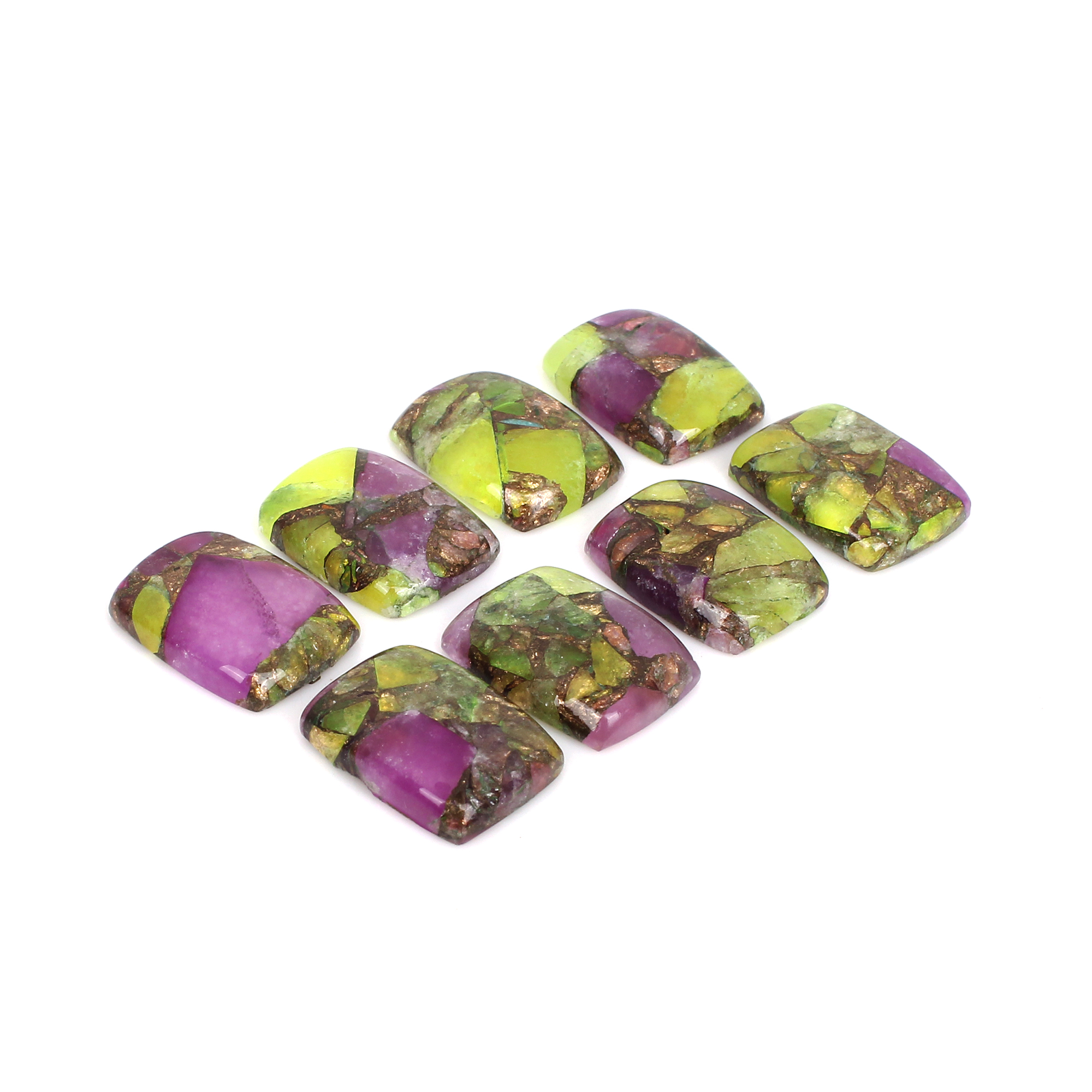 Mohave Copper Gaspeite 15x20mm Rectangle Cabochon 13100cts Loose Gemstone