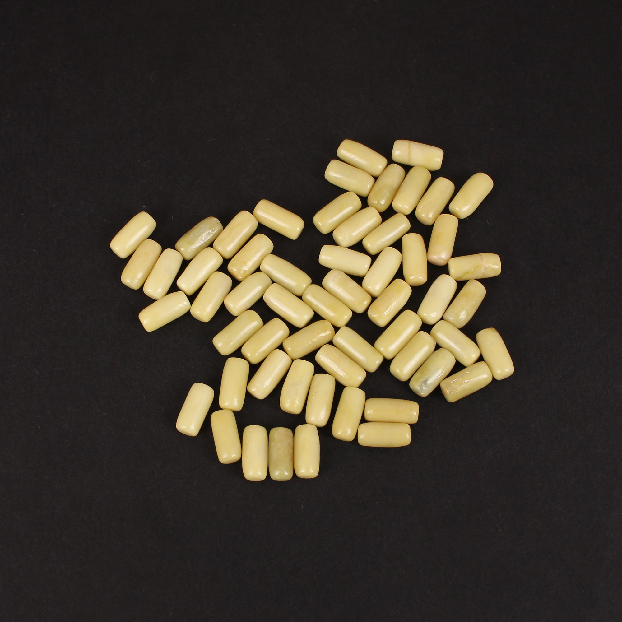 Natural Yellow Serpentine Gemstone 125 Carat 8x4 mm Smooth Bullet Shape for Jewelry Making
