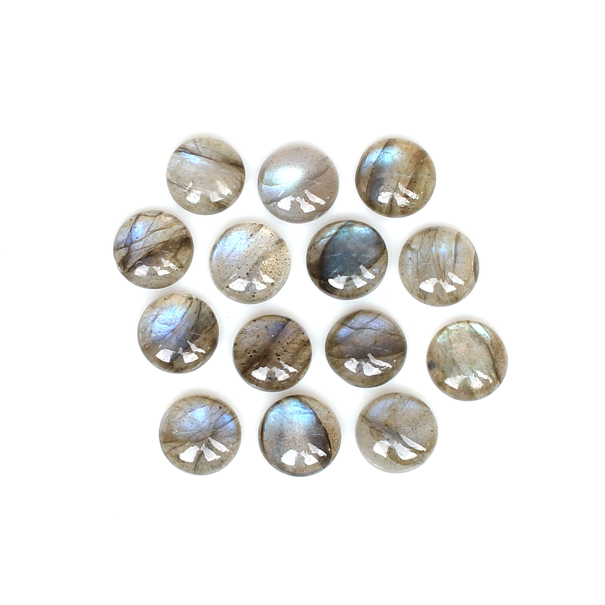 Natural Labradorite 8mm Round Cabochon 1915Cts