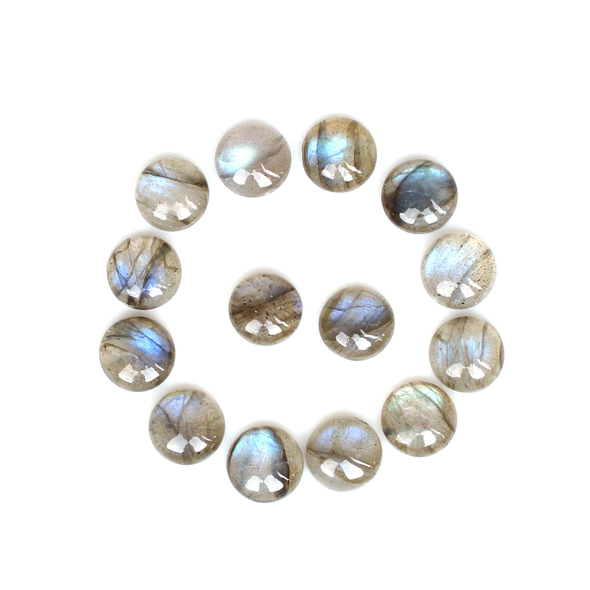Natural Labradorite 8mm Round Cabochon 1915Cts