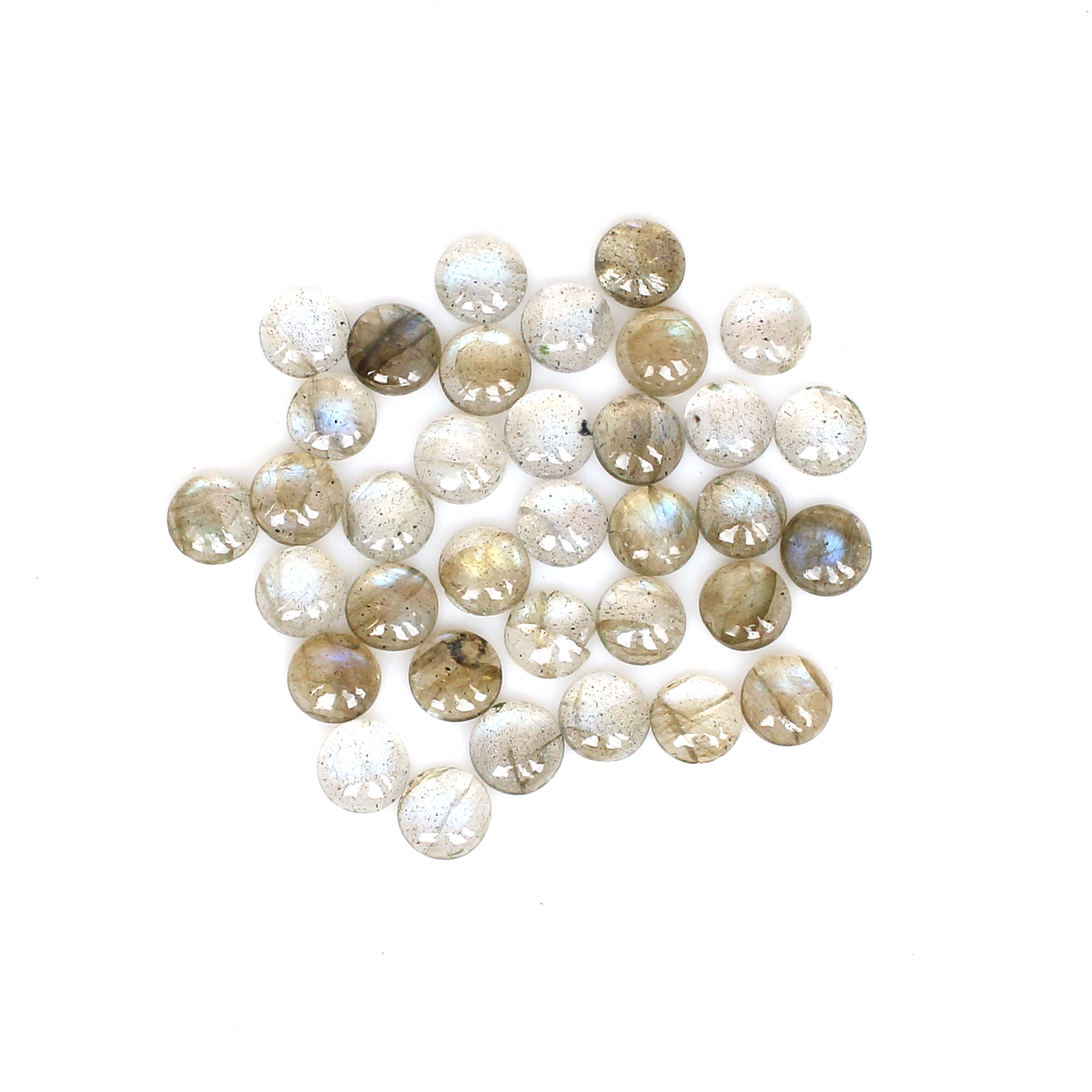 Natural Labradorite 8mm Round Cabochon 1915Cts