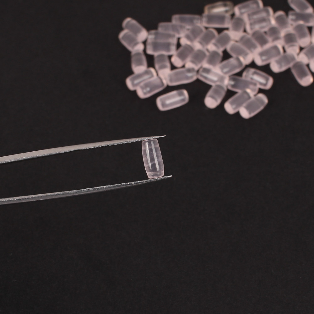 Image of Rose Quartz Hydro Bullet Shape Smooth Gemstone 12.5 Carat 8x4 mm for Jewelry Making