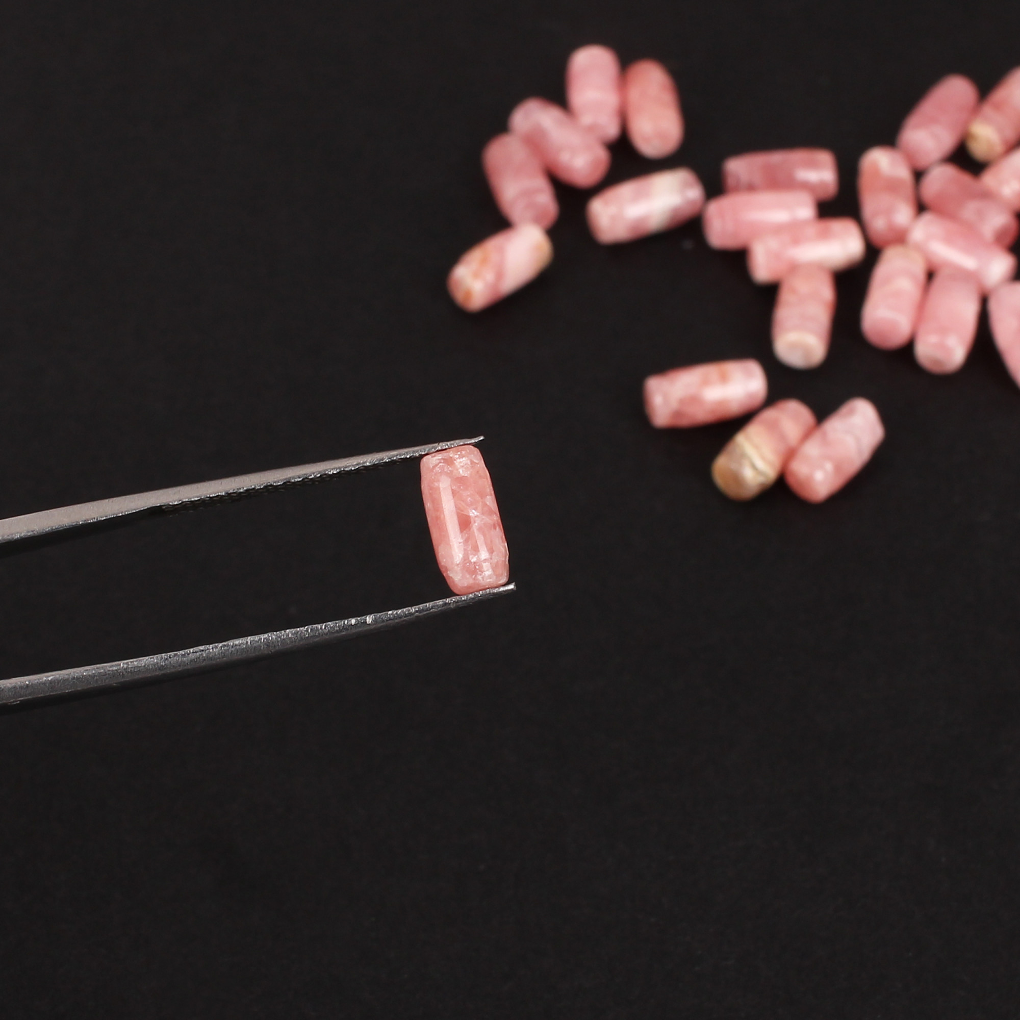 Natural Rhodochrosite Gemstone 180 Carat 8x4 mm Smooth Bullet Shape for Jewelry Making