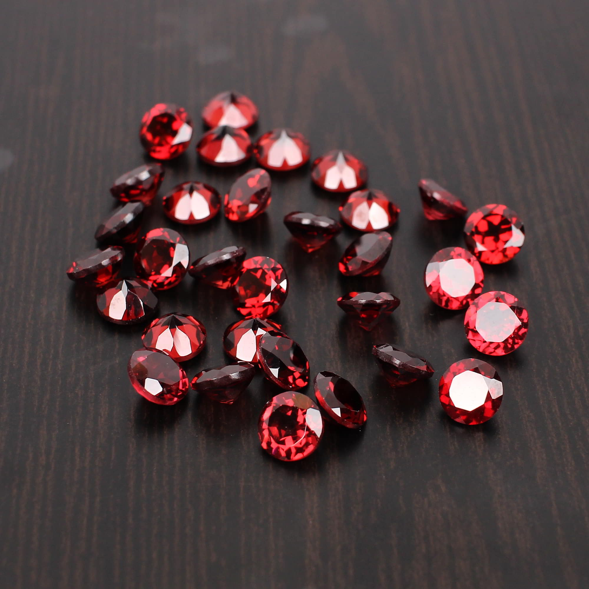 31 pcs Natural Mozambique Garnet 6mm Round Faceted Cut 35cts
