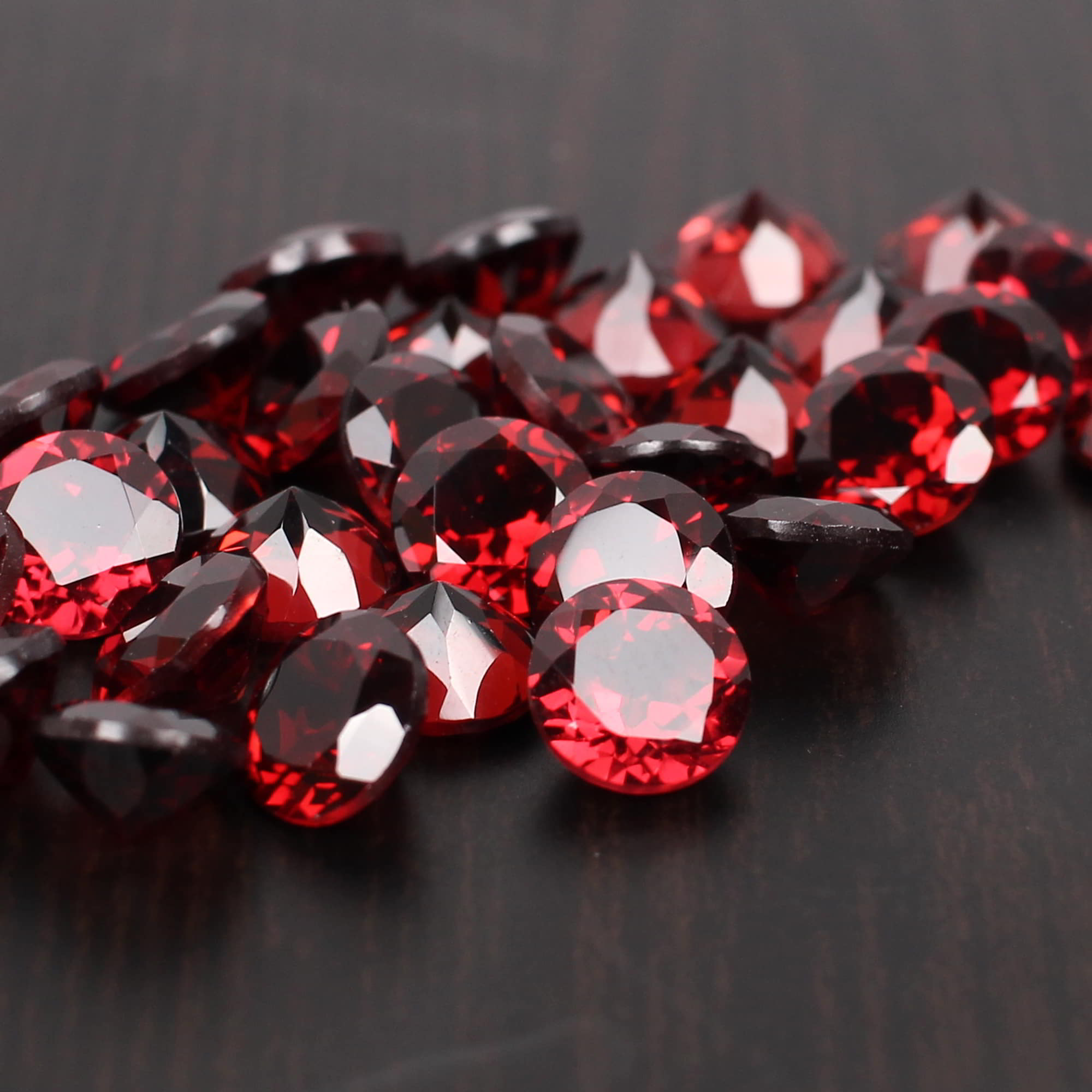 31 pcs Natural Mozambique Garnet 6mm Round Faceted Cut 35cts