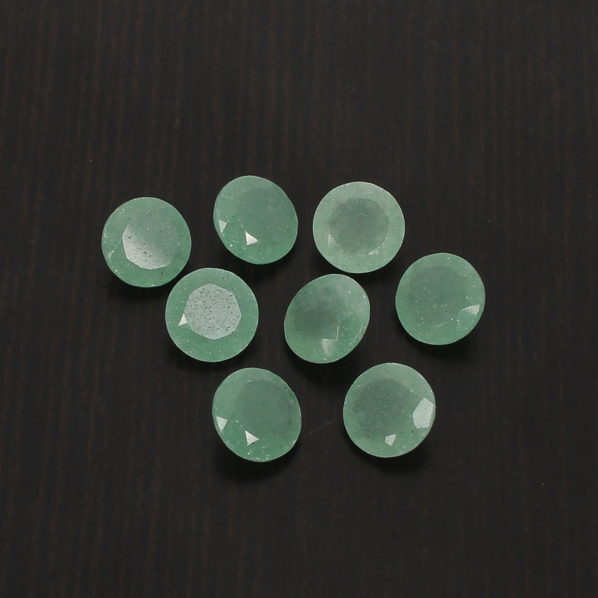 5Pcs Natural Green Aventurine 520cts Round Cabochan 7x7mm Loose Gemstone
