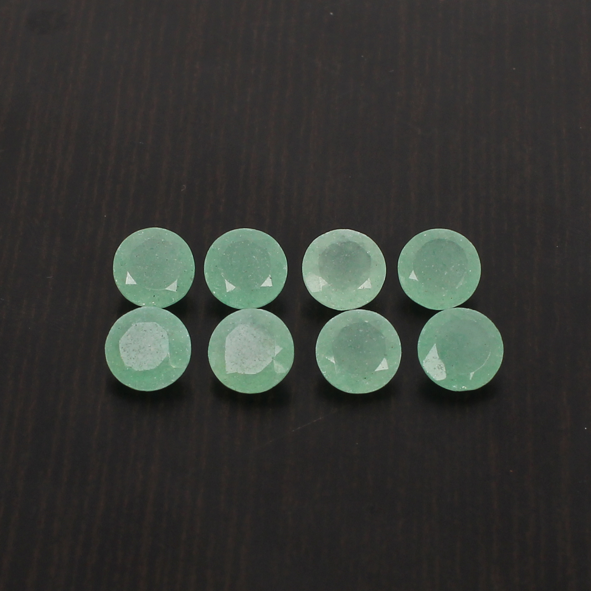 5Pcs Natural Green Aventurine 520cts Round Cabochan 7x7mm Loose Gemstone