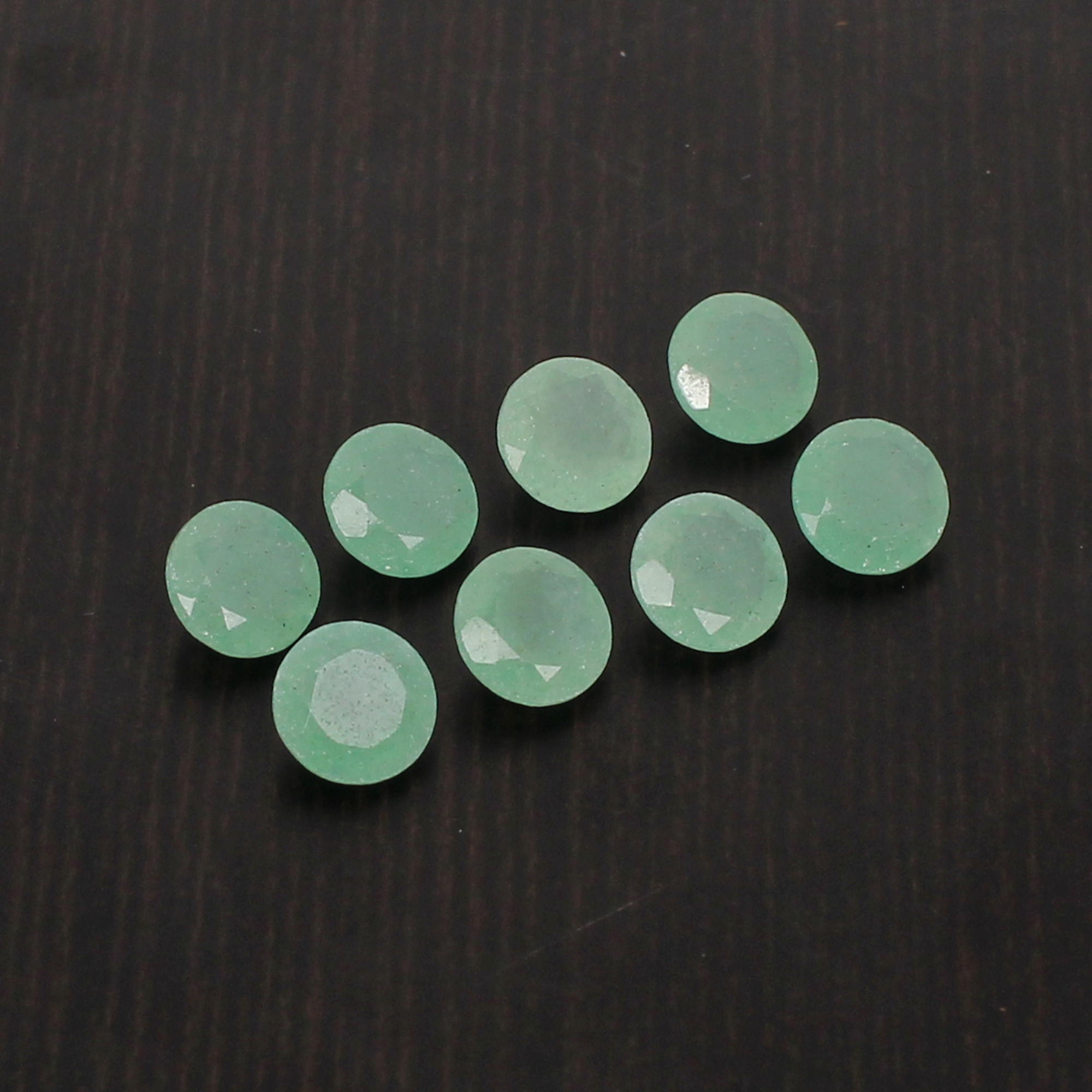 5Pcs Natural Green Aventurine 520cts Round Cabochan 7x7mm Loose Gemstone