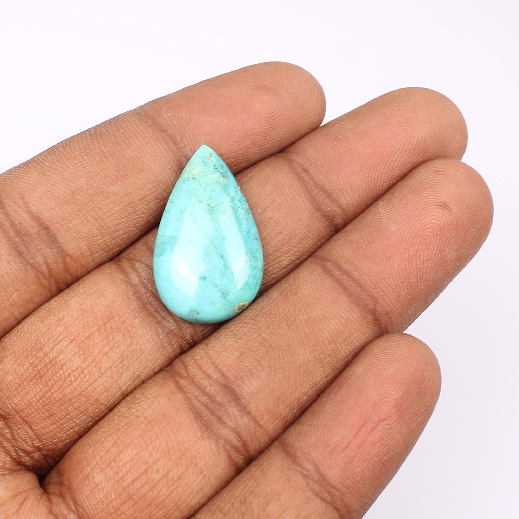 Natural American Turquoise 26x16mm Pear Cabochan 1270cts Loose Gemstone For Jewelry Making