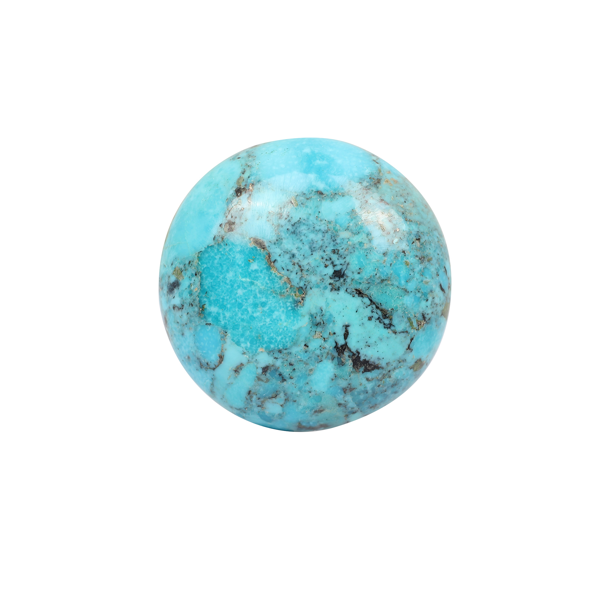 Natural American Turquoise 37mm Round Cabochon 12760 Cts Loose Gemstone For Jewelry Making