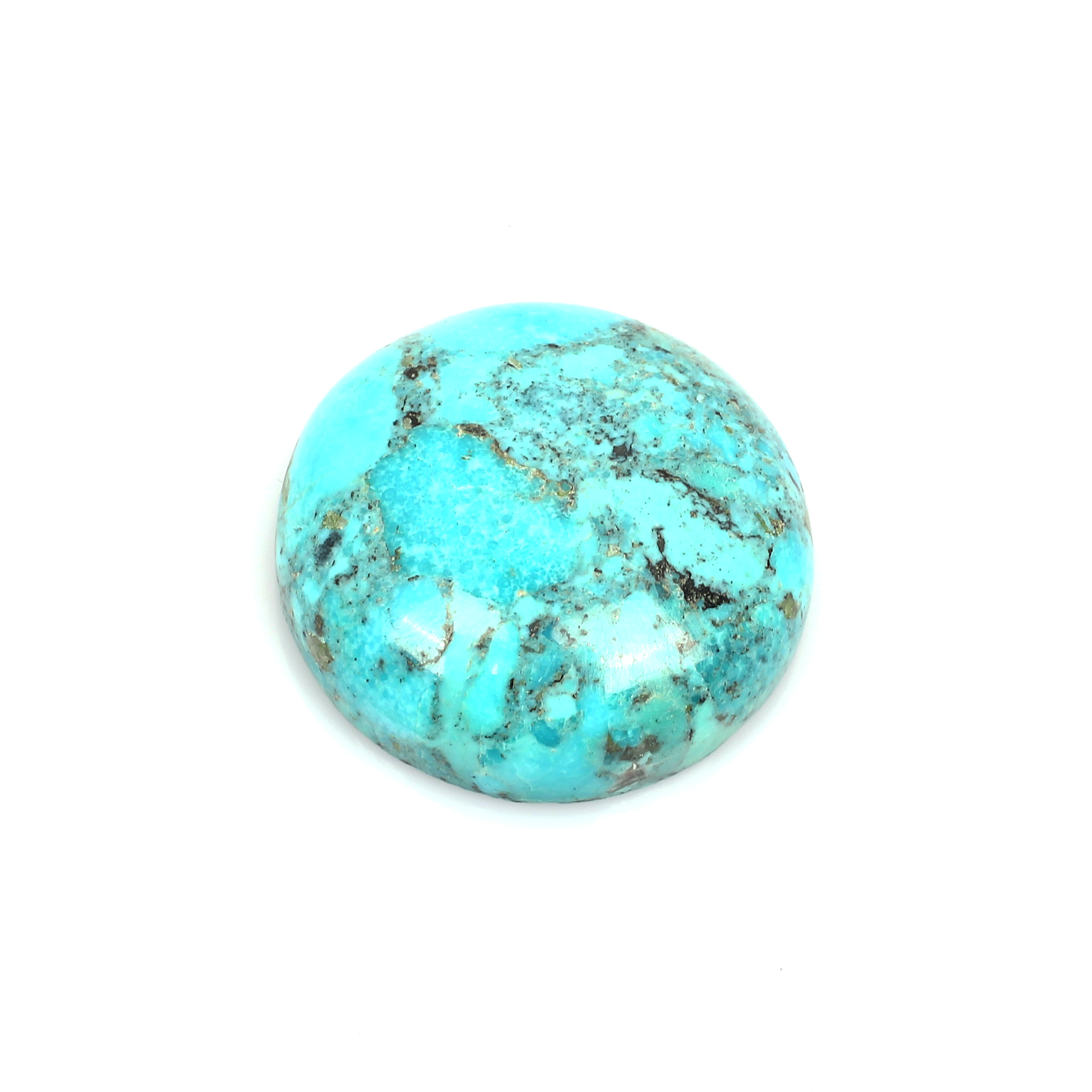 Natural American Turquoise 37mm Round Cabochon 12760 Cts Loose Gemstone For Jewelry Making
