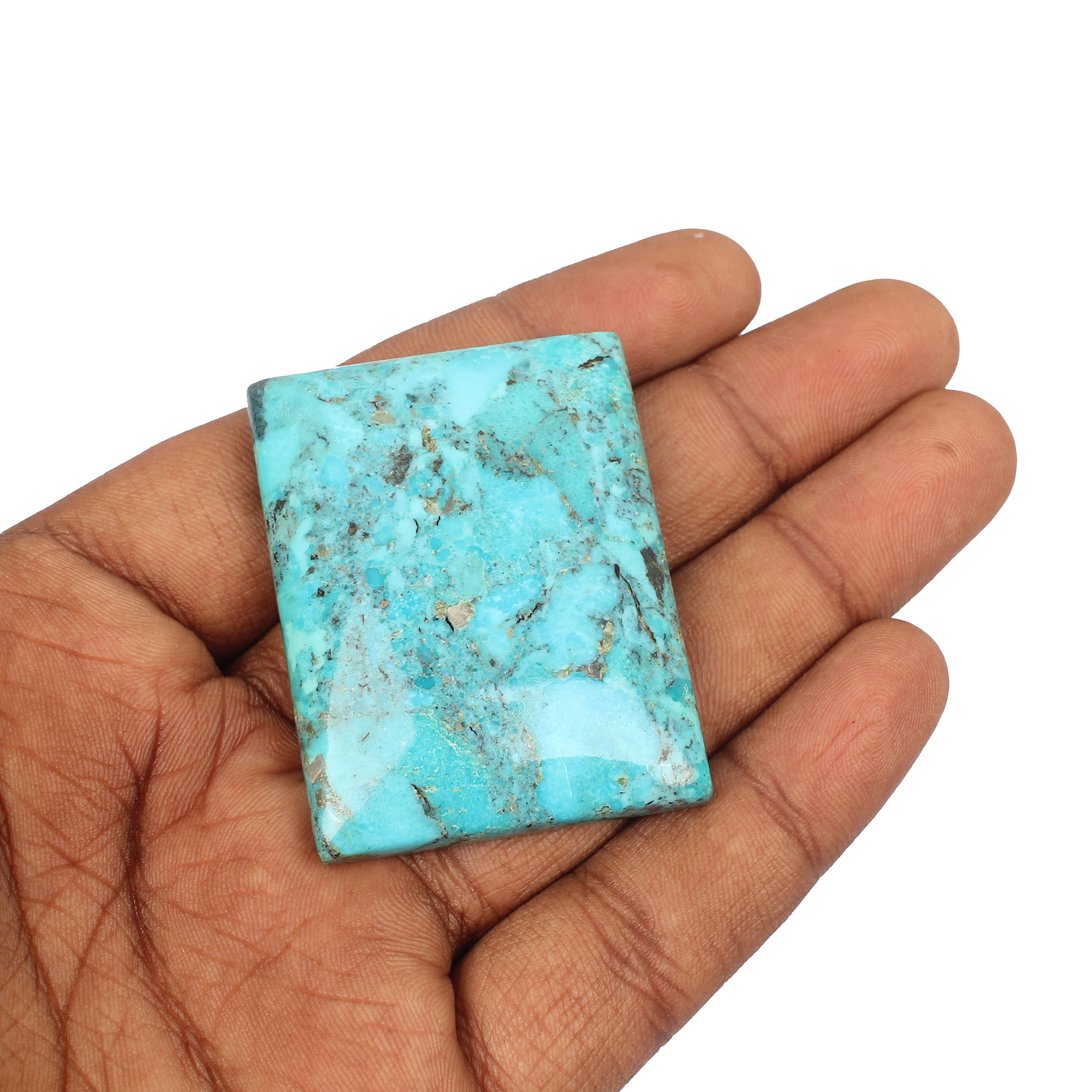 Natural American Turquoise 50x38mm Rectangle Cabochon 19640 Cts Loose Gemstone For Jewelry Making