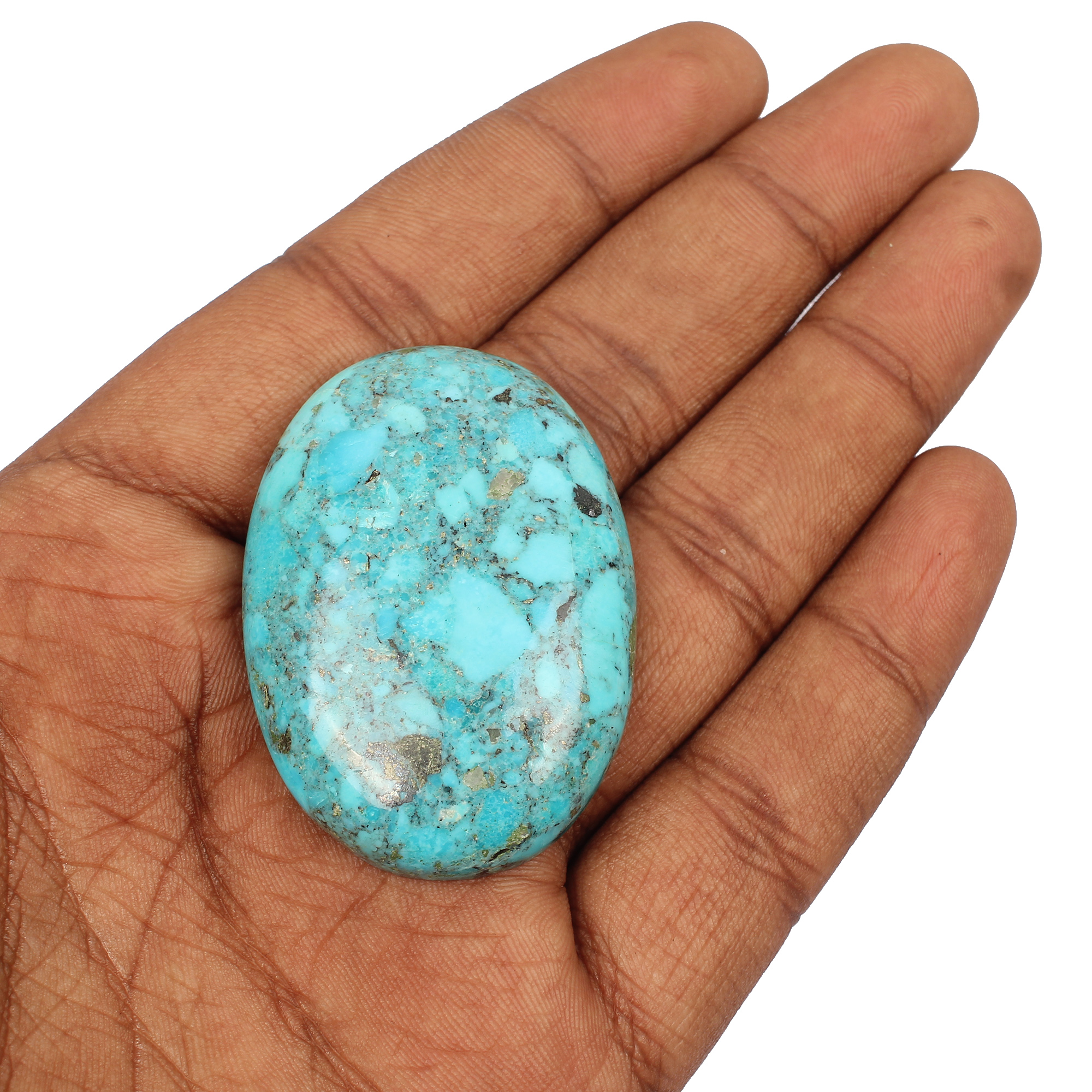 Natural American Turquoise 49x35mm Oval Cabochon 14110 Cts Loose Gemstone For Jewelry Making