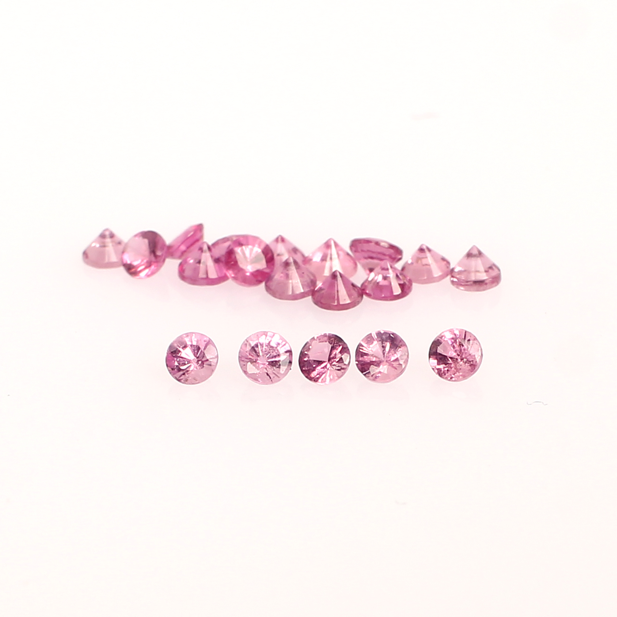 Natural Pink Tourmaline 2mm Round Cut 1 Cts