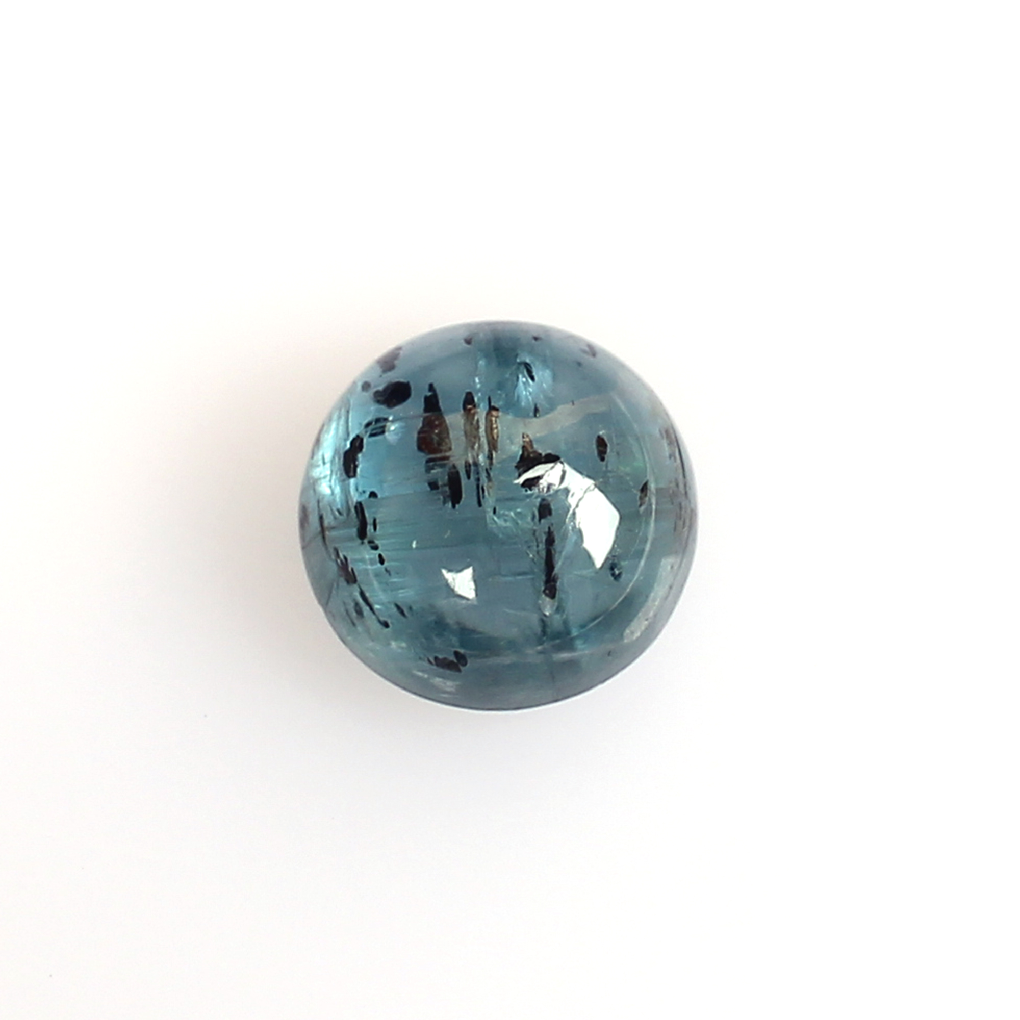 Natural Kyanite 6mm Round Cab 14 Cts