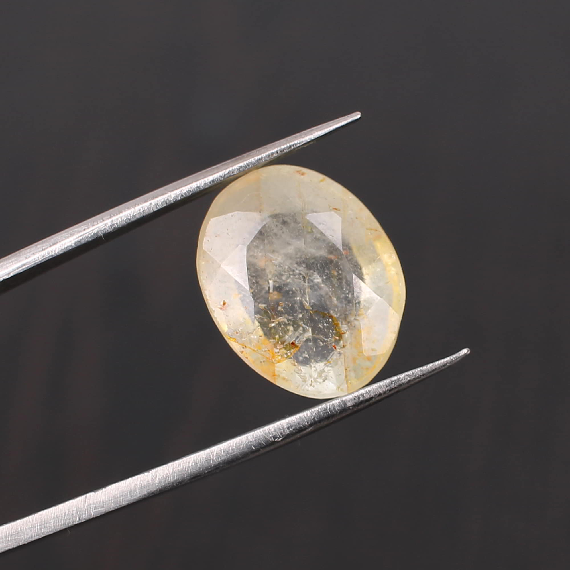 Yellow Sapphire 14x11mm Oval Faceted Cut 925 Cts