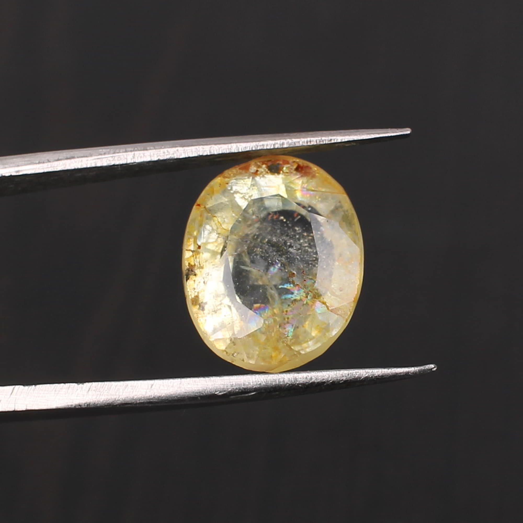 Yellow Sapphire 12x10mm Oval Faceted Cut 740 Cts