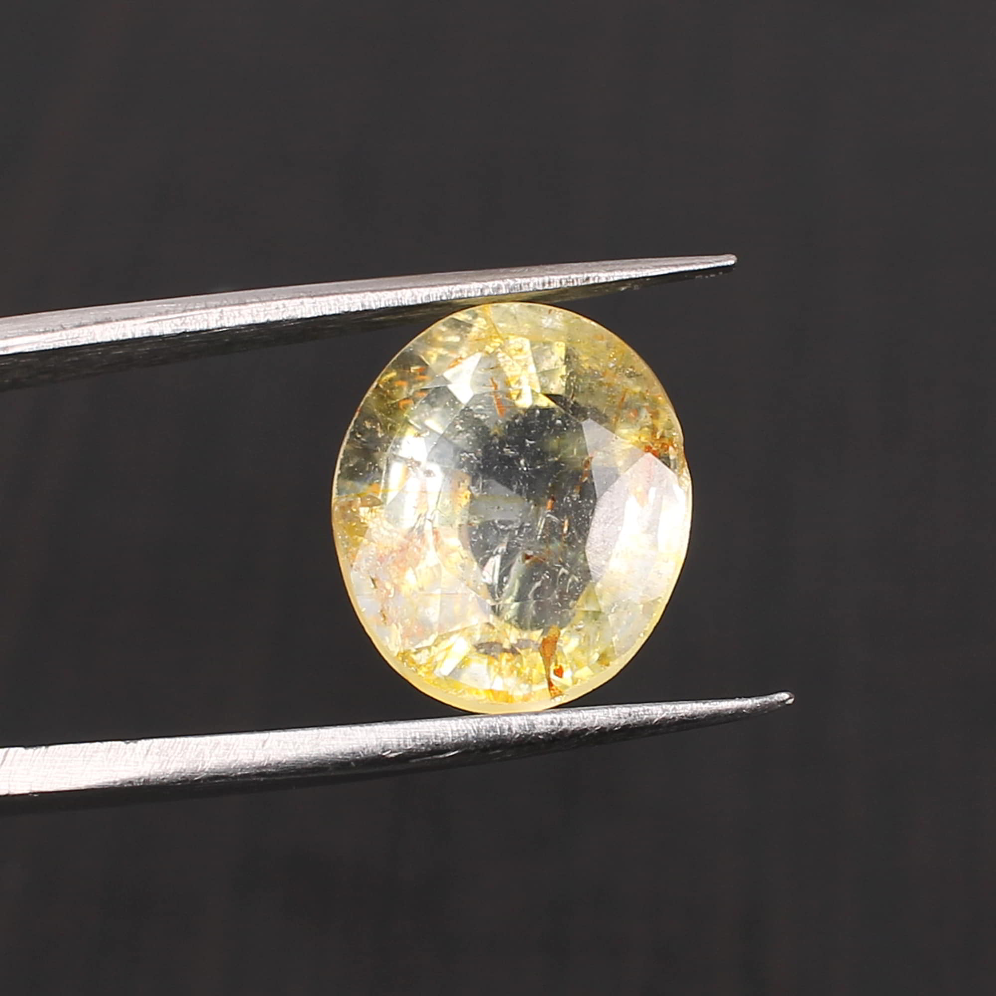 Yellow Sapphire 12x11mm Oval Faceted Cut 690 Cts