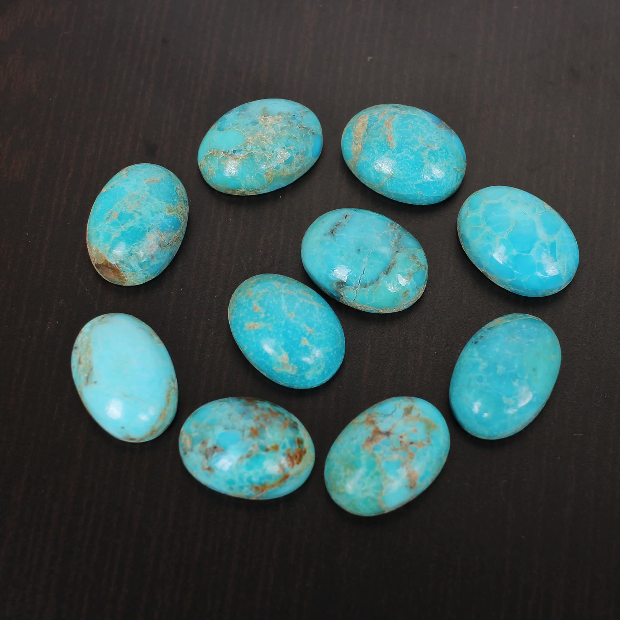 Natural American Turquoise 14x10mm Oval Cabochon 555 Cts
