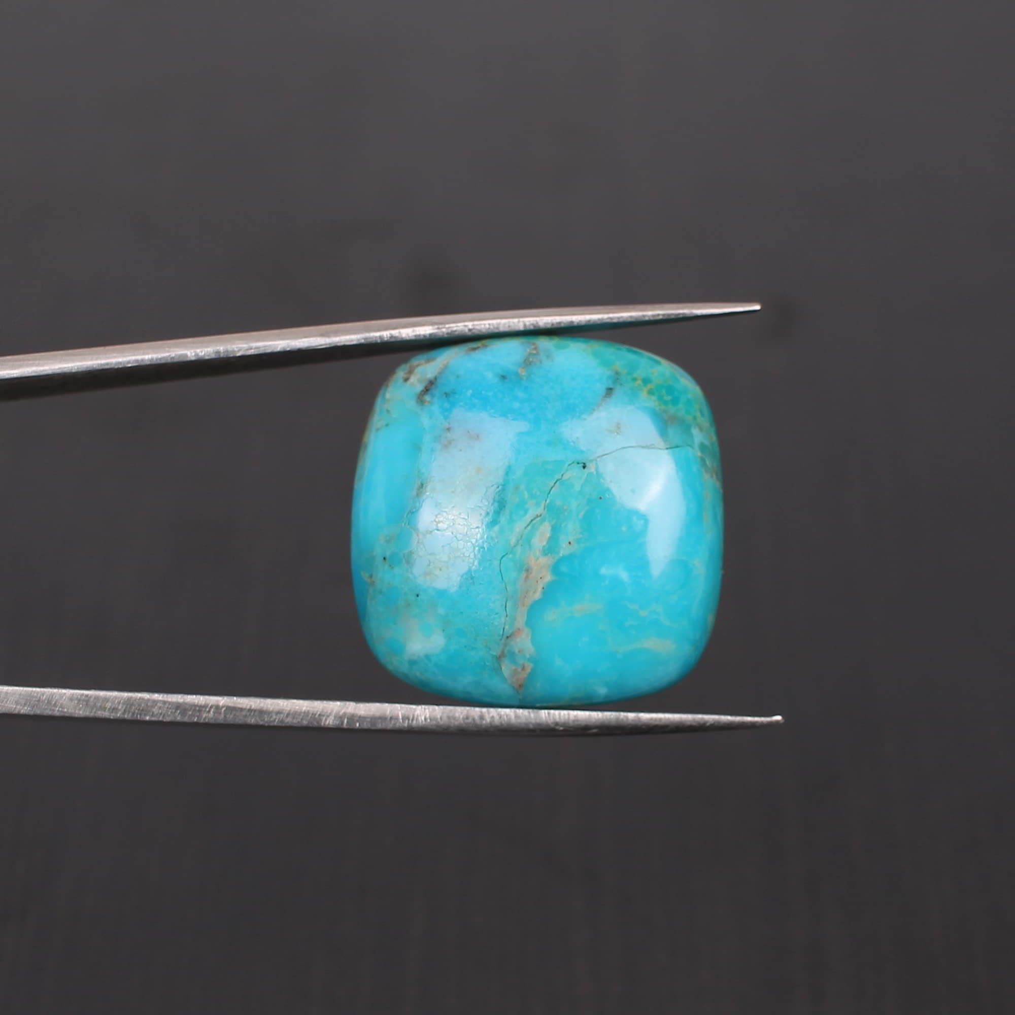 Natural American Turquoise 20x20mm Cushion Cabochon 2465 Cts