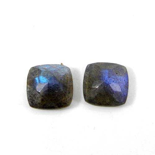 Faceted Labradorite Square Cushion 10mm Cabochon Faceted Labradorite Square Cushion 10mm Cabochon