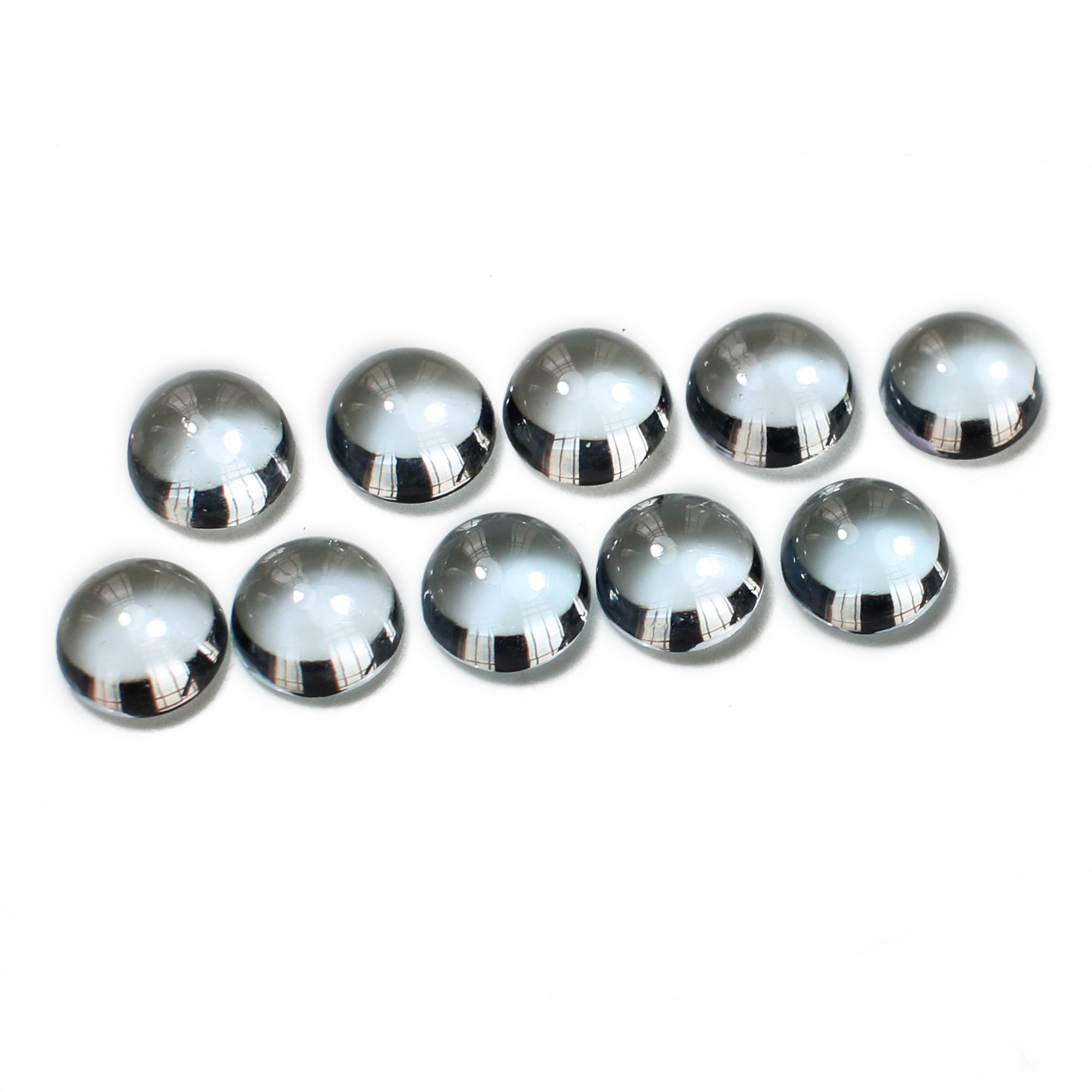 10 Pcs Natural Swiss Blue Topaz 5mm Round Cabochon 6 Cts Wholesale Lots