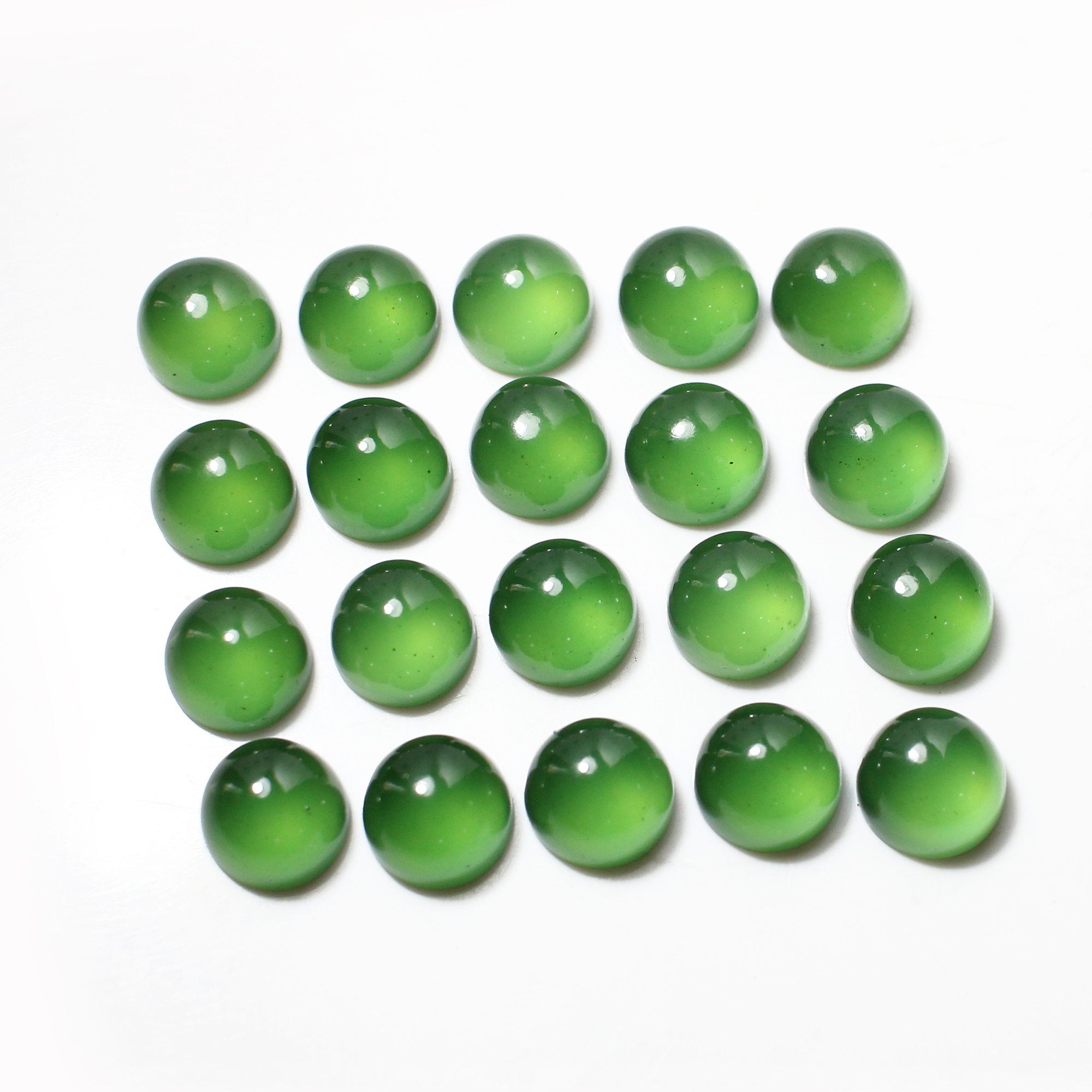 20 Pcs Natural Dark Green Serpentine 8mm Round Cabochon 5100 Cts Wholesale Lots