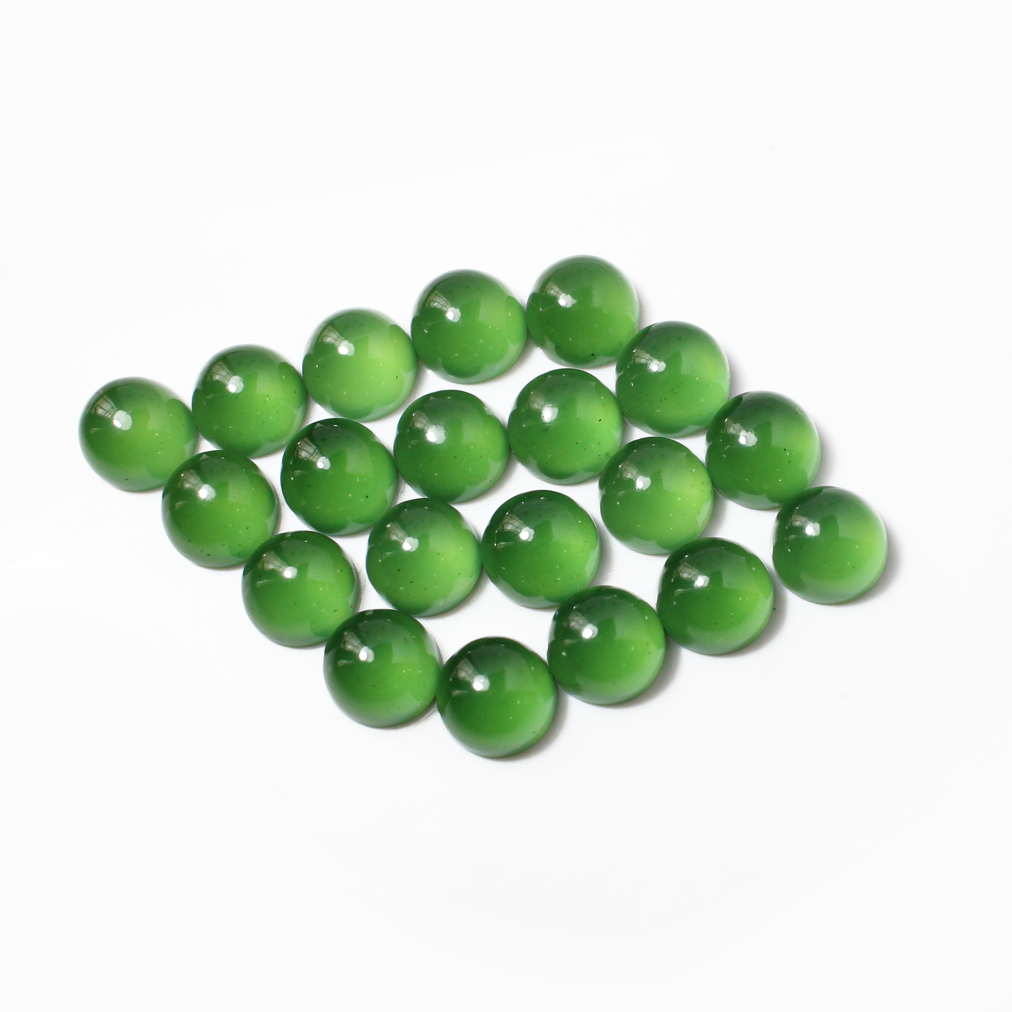 20 Pcs Natural Dark Green Serpentine 8mm Round Cabochon 5100 Cts Wholesale Lots
