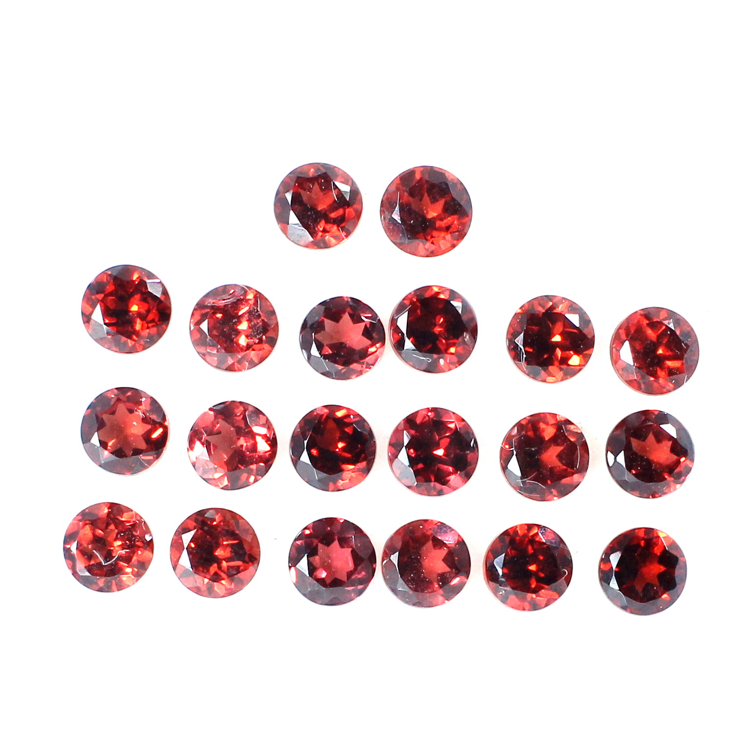 20 Pcs Natural Garnet 4mm Round Cut 680 Cts Wholesale Lots