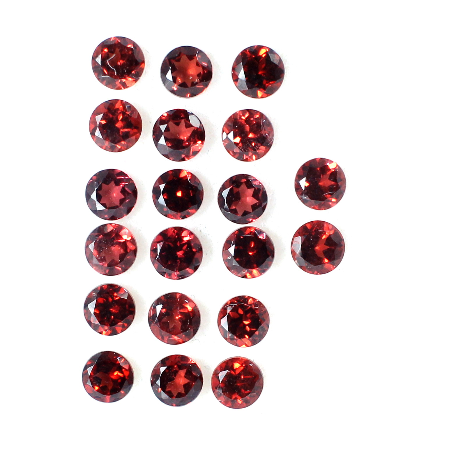 20 Pcs Natural Garnet 4mm Round Cut 680 Cts Wholesale Lots