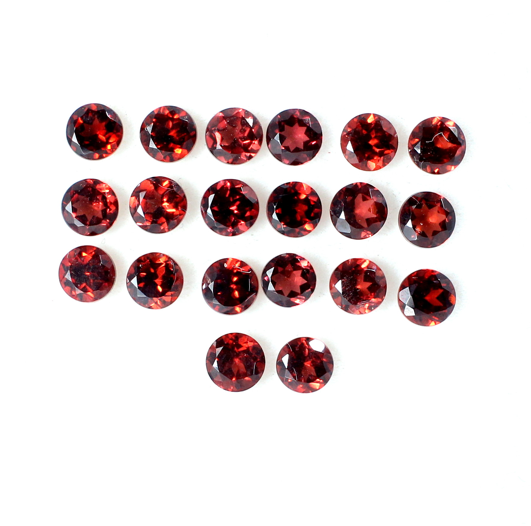 20 Pcs Natural Garnet 4mm Round Cut 680 Cts Wholesale Lots