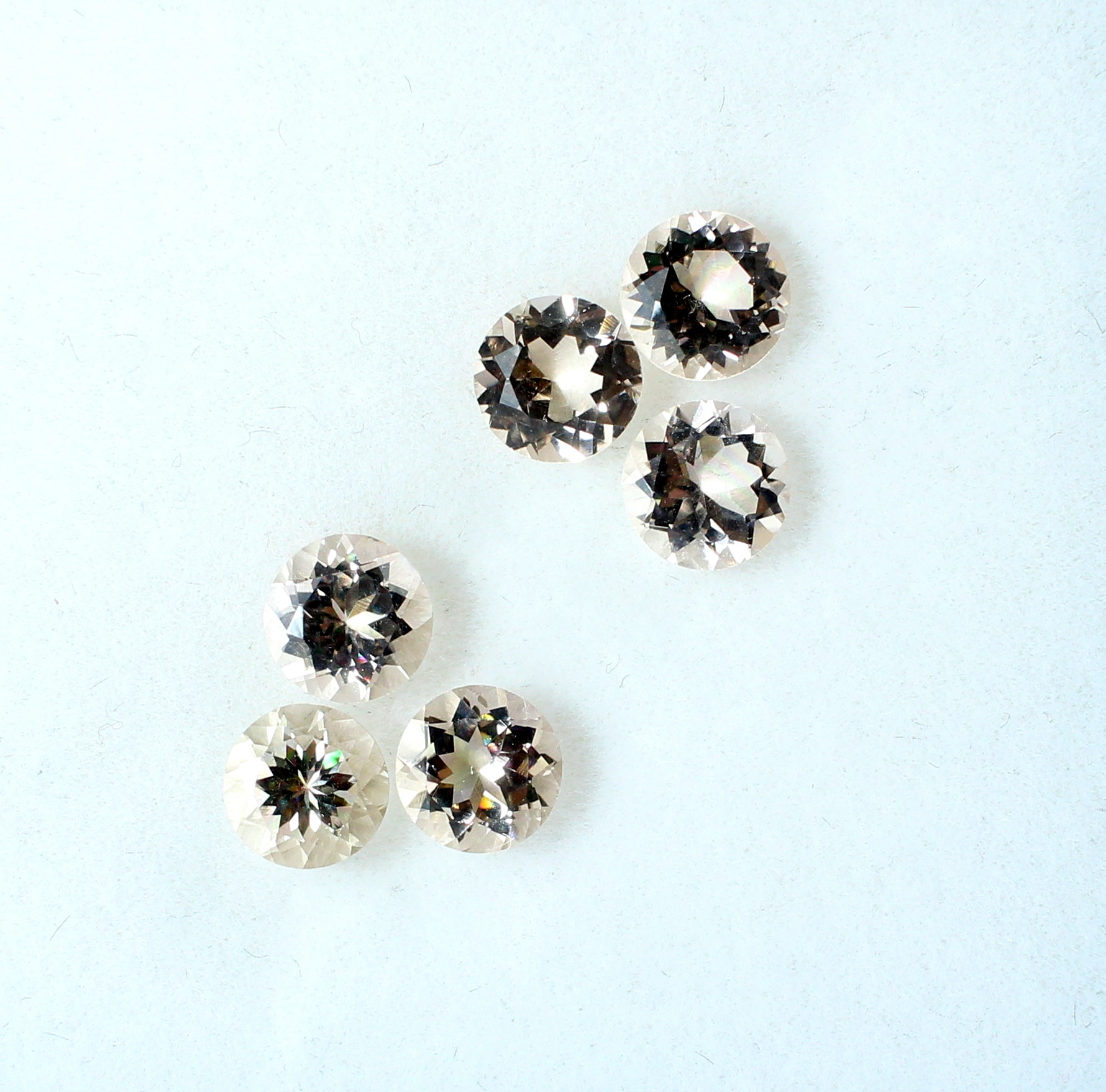 6 Pcs Natural Peach Morganite 5mm Round Cut 285 Cts