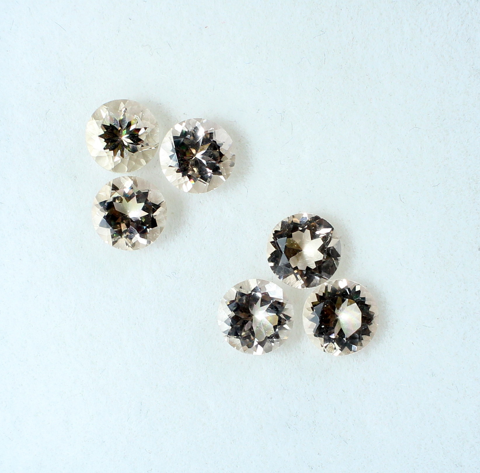 6 Pcs Natural Peach Morganite 5mm Round Cut 285 Cts