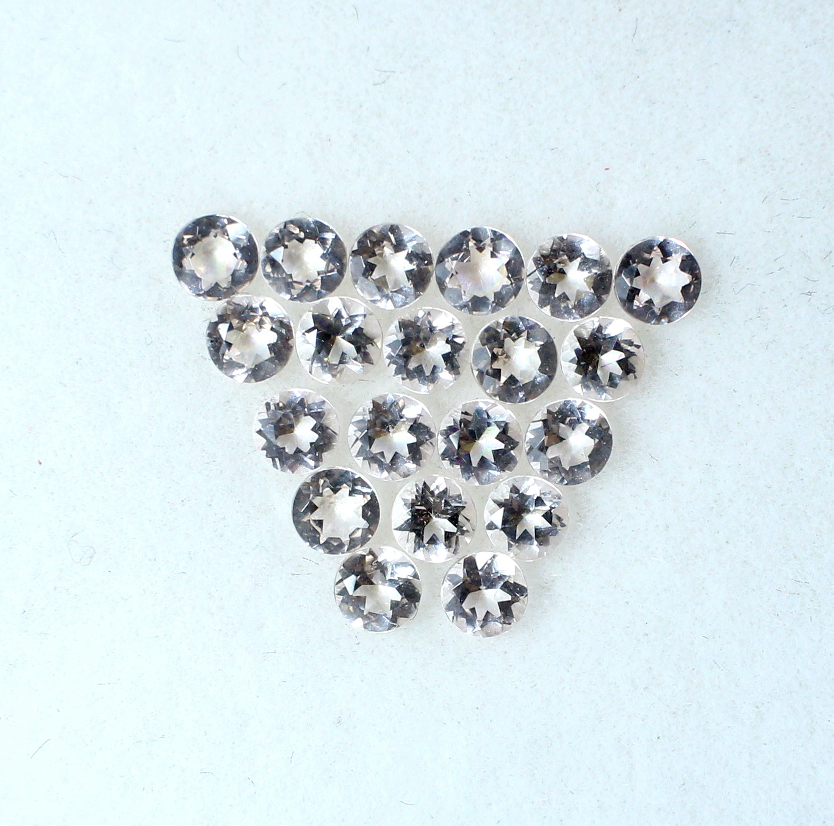 20 Pcs Natural Peach Morganite 3mm Round Cut 2 Cts