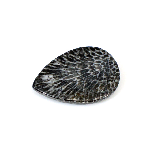 Natural Black Coral Pear Cabochon 2545 Cts 28x20mm Loose Gemstone