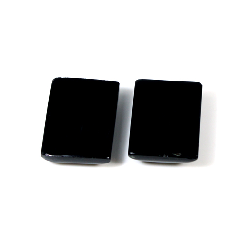 Natural Black Onyx Rectangle Cabochon 16x11mm 1 Pair  321 Cts Loose Gemstone