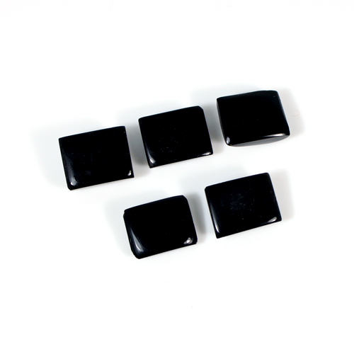 Natural Black Onyx Rectangle Checker 9x11mm 5 Pcs 214 Cts Loose Gemstone