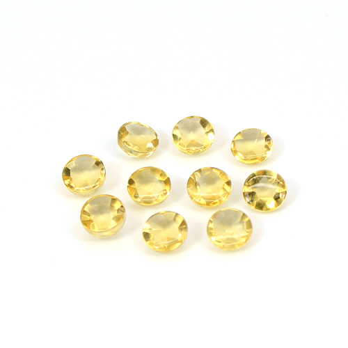 Natural Citrine 6mm Round Rose Cut 1445 Cts 17 Pcs Lot Loose Gemstone