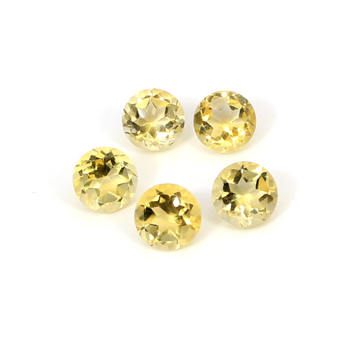 Natural Citrine 8x8mm Round Cut 735 Cts 5 Pcs Lot Loose Gemstone