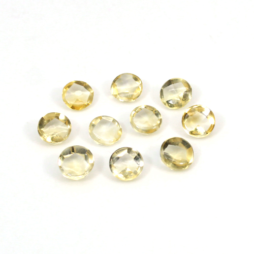 Natural Citrine Round Checker Cut 5mm 495 Cts 10 Pcs Lot Loose Gemstone